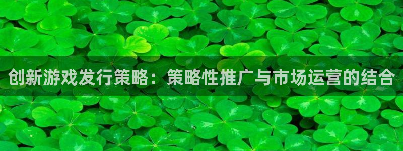 银河官网注册平台是什么意思：创新游戏发行策略：策略性推广与市场运营的结合