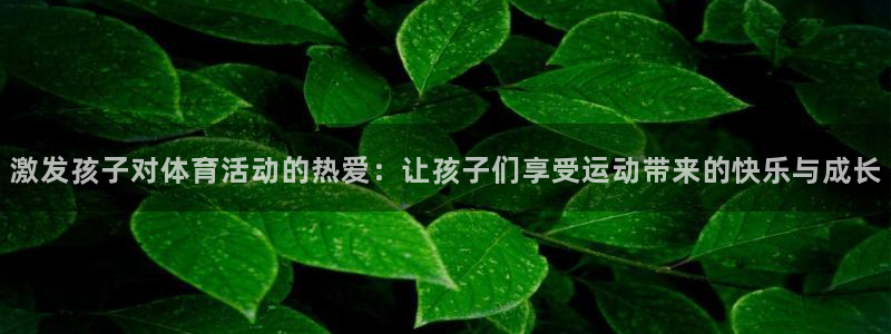 xc体育app官方网站：激发孩子对体育活动的热爱：让孩子们享受运动带来的快乐与成长